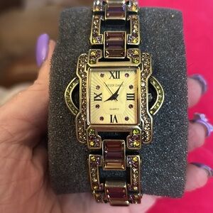 Vintage Heidi Daus Watch Gold Bracelet Roman Numerals High Quality New